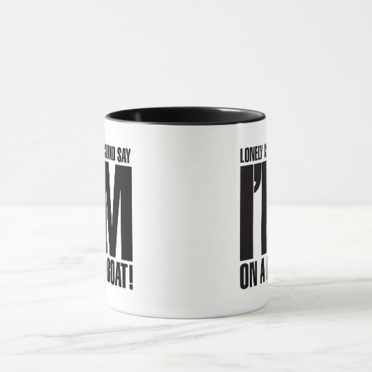 Ik ben op een boot mok (Midden)