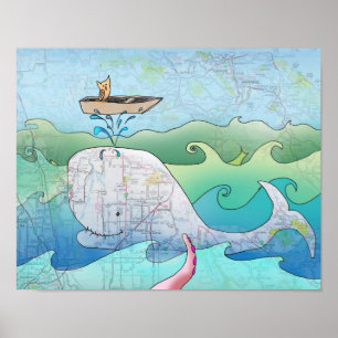 Ik ben op een boot poster