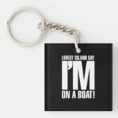 Ik ben op een boot sleutelhanger (Voorkant)