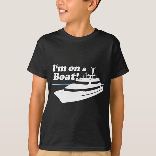 Ik ben op een boot t-shirt (Voorkant)