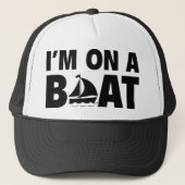 Ik ben op een boot trucker pet (Voorkant)