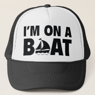 Ik ben op een boot trucker pet