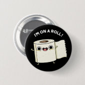 Ik ben op een draaiende speelgoedfilm, die donker  ronde button 5,7 cm (Voorkant /achterkant)