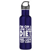 Ik ben op een low carb dieet - grappige nieuwighei waterfles  (Voorkant)