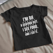 Ik ben op een zeevruchten dieet citaat grappig sar t-shirt