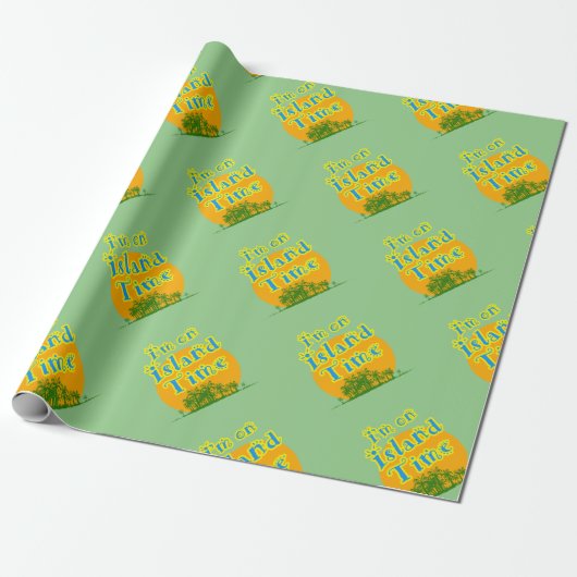 Ik ben op Eiland Tijd! Cadeaupapier (Uitgerold)