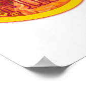 Ik ben op FIRE voor Christus - Christelijk vissymb Poster (Hoek)