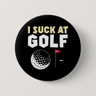 Ik ben op Golf Funny Golf getikt Ronde Button 5,7 Cm