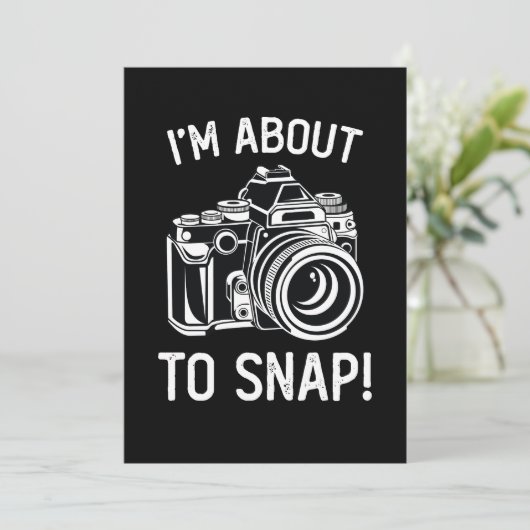 Ik ben op het punt om grappige fotografie te maken kaart (Staand voorkant)