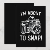 Ik ben op het punt om grappige fotografie te maken kaart (Voorkant / Achterkant)