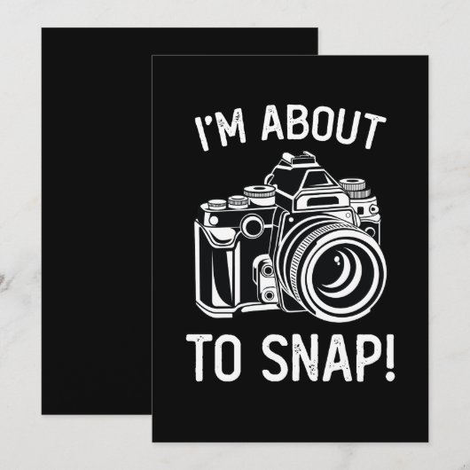 Ik ben op het punt om grappige fotografie te maken kaart (Voorkant / Achterkant)