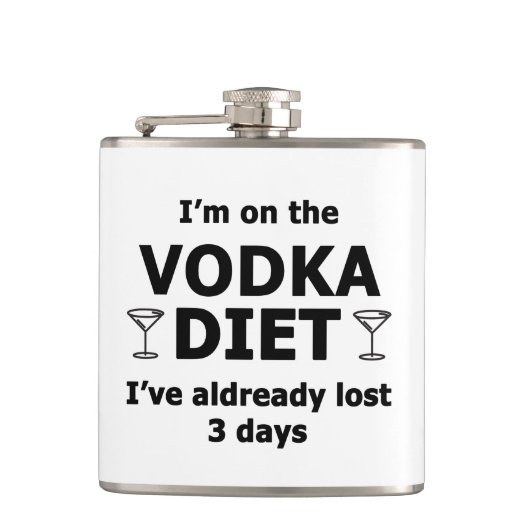 Ik ben op het Wodka Diet Heupfles (Voorkant)