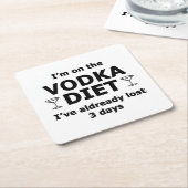 Ik ben op het Wodka Diet Kartonnen Onderzetters (Schuin)