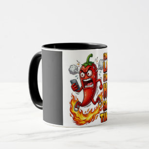 Ik ben op hete saus tijd Grappige koffiemok   Spic Mok