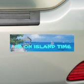 IK BEN OP ISLAND TIJD-Bumpersticker Bumpersticker (Op auto)