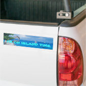 IK BEN OP ISLAND TIJD-Bumpersticker Bumpersticker (Op Truck)