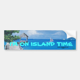 IK BEN OP ISLAND TIJD-Bumpersticker Bumpersticker