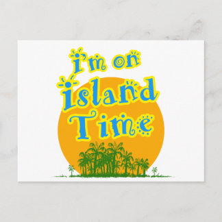 Ik ben op Island Time Briefkaart