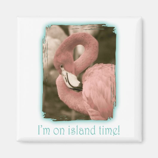 Ik ben op Island Time Magneet (Voorkant)