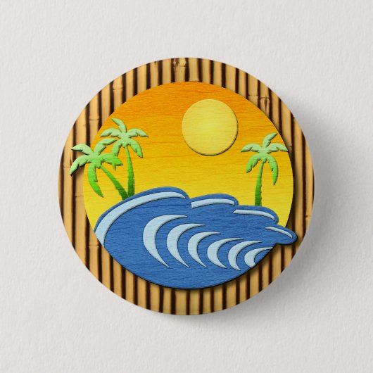 Ik ben op Island Time Ronde Button 5,7 Cm (Voorkant)