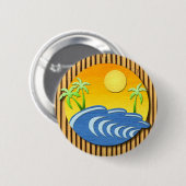 Ik ben op Island Time Ronde Button 5,7 Cm (Voorkant /achterkant)