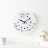 Ik ben op Island Time wall klok (Huis)