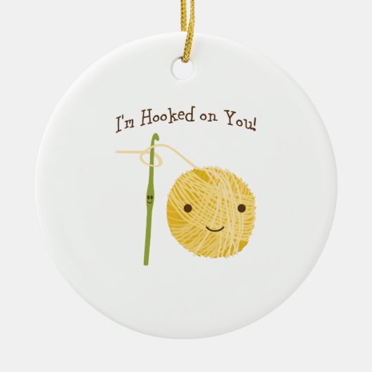 Ik ben op je gehakt! keramisch ornament (Voorkant)