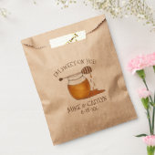 Ik ben op je Verloving van de honingpot-bruiloft. Bedankzakje (Gezegeld)