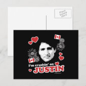 Ik ben op Justin aan het kruipen. Briefkaart (Voorkant / Achterkant)