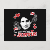 Ik ben op Justin aan het kruipen. Briefkaart (Voorkant)