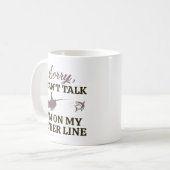 Ik ben op mijn andere lijn koffiemok (Voorkant links)