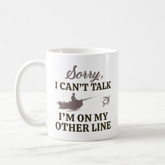 Ik ben op mijn andere lijn koffiemok (Links)