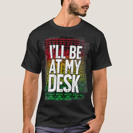 Ik ben op mijn bureau Funny Studio Engineer Gift S T-shirt (Voorkant)