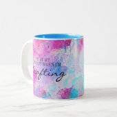 Ik ben op mijn geluk als ik aan het kraken ben tweekleurige koffiemok (Voorkant links)