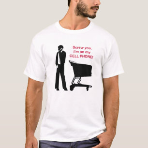 Ik ben op mijn mobiele telefoon t-shirt