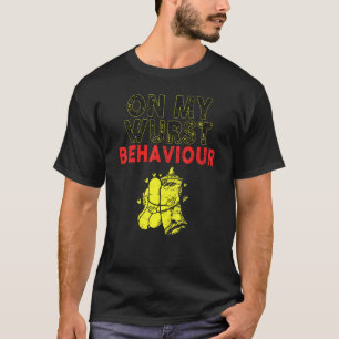 Ik ben op mijn wangedrag en ik geef geen schijn. t-shirt
