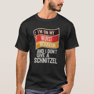 Ik ben op mijn wangedrag en ik geef geen schijn. t-shirt