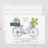 Ik ben op pad Fietstas en bagage Grappig verhuizen Aankondiging (Voorkant / Achterkant)