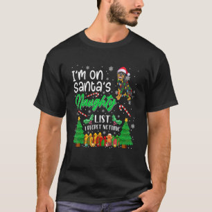 Ik ben op Santa's Naughty Cute Rottweiler Dog Xmas T-shirt
