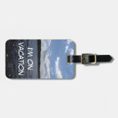 Ik ben op Vacation Travel Holiday Getaway Flight Bagagelabel (Voorkant horizontaal)