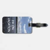 Ik ben op Vacation Travel Holiday Getaway Flight Bagagelabel (Achterkant horizontaal)