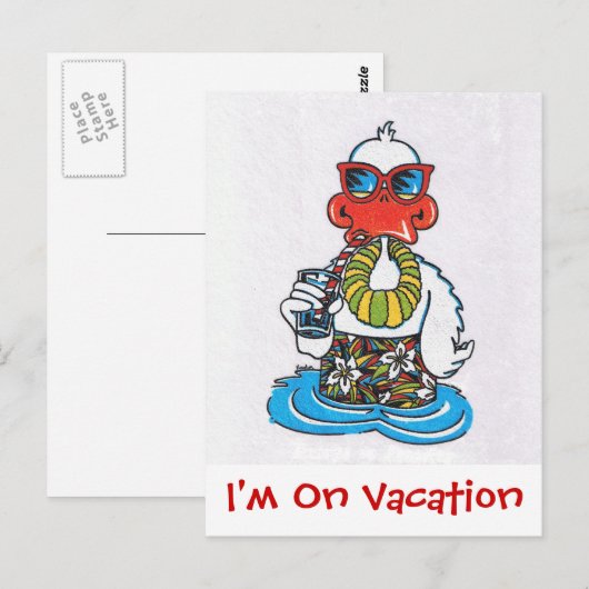 Ik ben op vakantie briefkaart (Voorkant / Achterkant)