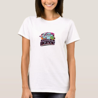 Ik ben op vakantie!  Kleinere versie T-shirt