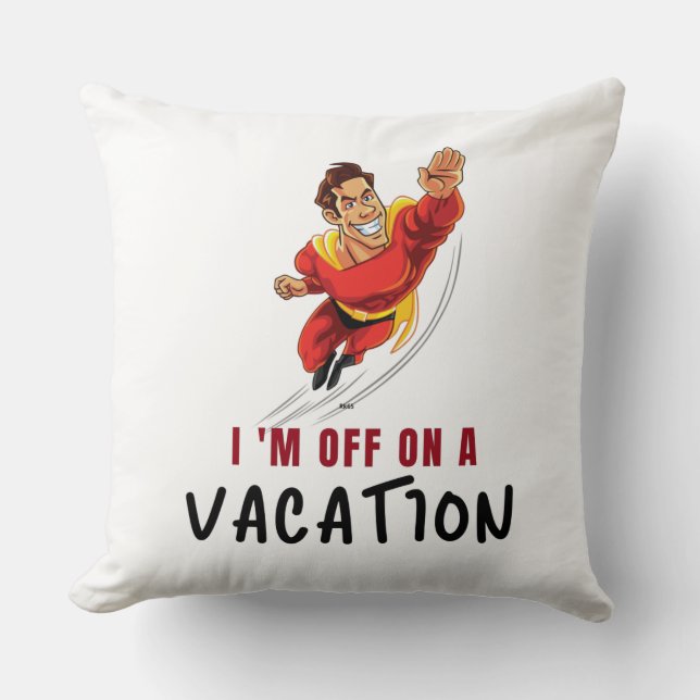 Ik ben op vakantie - kussen gooien (Voorkant)