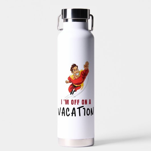Ik ben op vakantie - Waterfles (Voorkant)