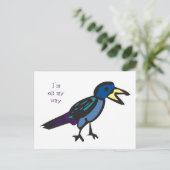 Ik ben op weg naar birdie briefkaart (Staand voorkant)