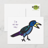 Ik ben op weg naar birdie briefkaart (Voorkant / Achterkant)