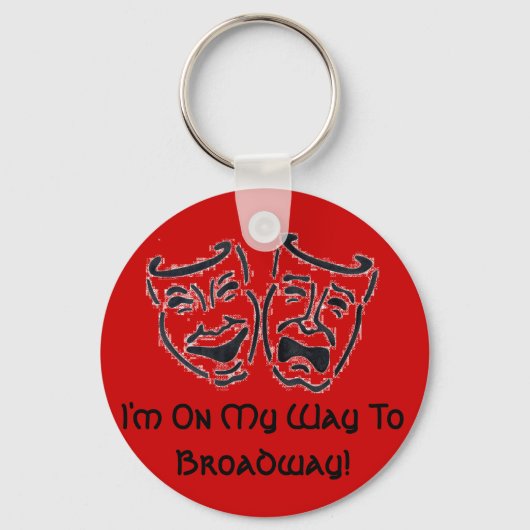 Ik ben op weg naar Broadway. Sleutelhanger (Voorkant)