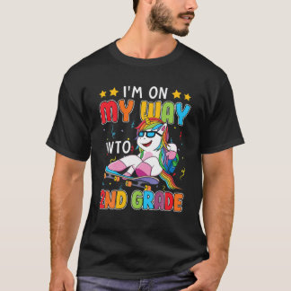 Ik ben op weg naar de tweede 2de klas Kinder skate T-shirt
