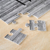 Ik ben op weg naar het strand, zwart-witte foto legpuzzel (Zijkant)